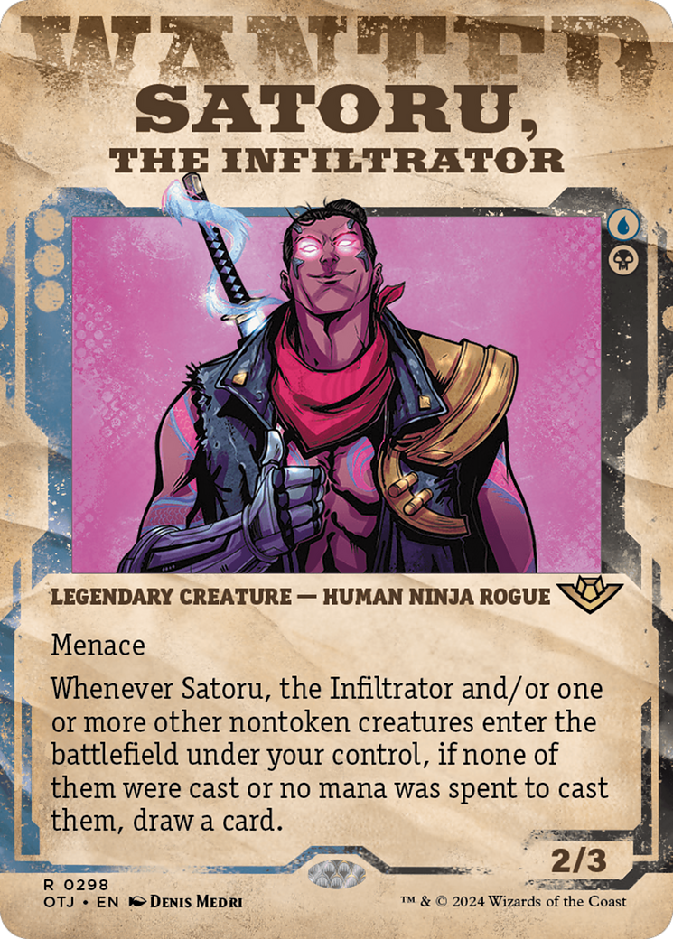 Satoru, the Infiltrator (Showcase) [Outlaws of Thunder Junction] | Cards and Coasters CA