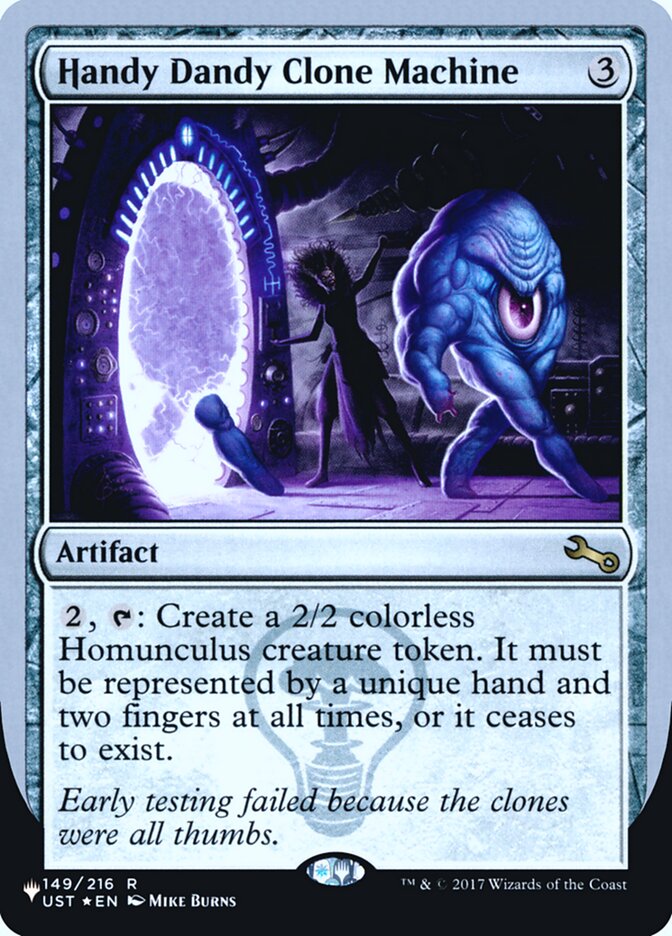 Handy Dandy Clone Machine (Unfinity Foil Edition) [The List] | Cards and Coasters CA