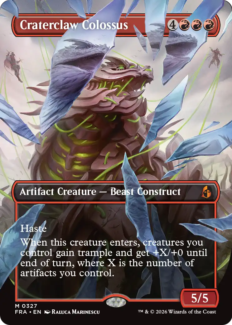 Craterclaw Colossus (Borderless) (0327) [Reality Fracture] | Cards and Coasters CA