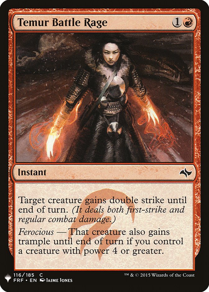 Temur Battle Rage [Mystery Booster] | Cards and Coasters CA