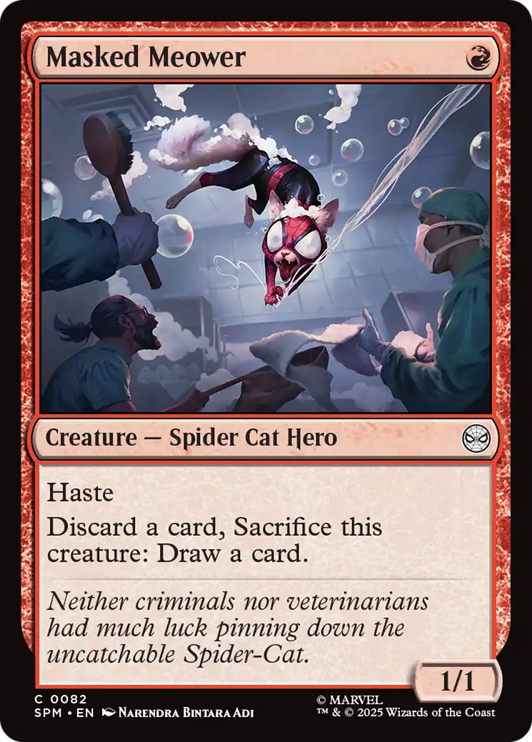 Masked Meower [Marvel's Spider-Man] | Cards and Coasters CA