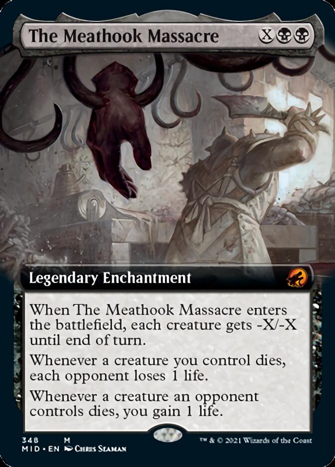 The Meathook Massacre (Extended Art) [Innistrad: Midnight Hunt] | Cards and Coasters CA