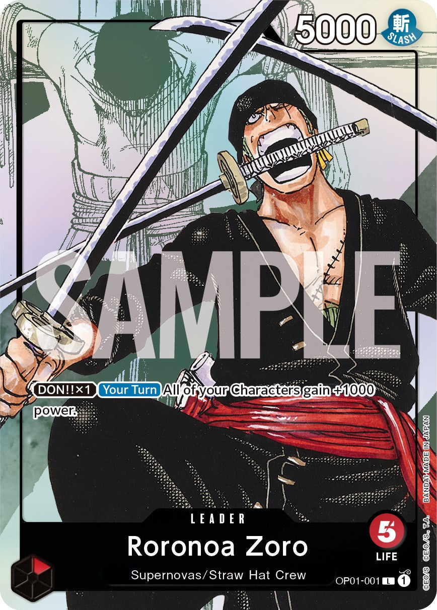 Roronoa Zoro (Alternate Art) [One Piece Promotion Cards] | Cards and Coasters CA