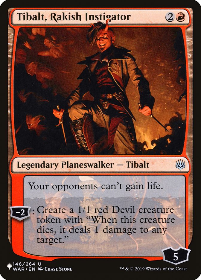 Tibalt, Rakish Instigator [The List] | Cards and Coasters CA