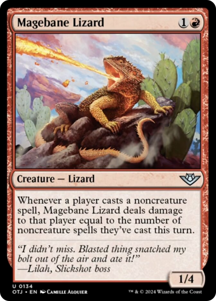 Magebane Lizard [Outlaws of Thunder Junction] | Cards and Coasters CA