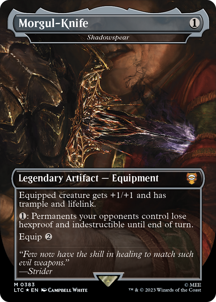 Morgul-Knife - Shadowspear (Surge Foil) [The Lord of the Rings: Tales of Middle-Earth Commander] | Cards and Coasters CA