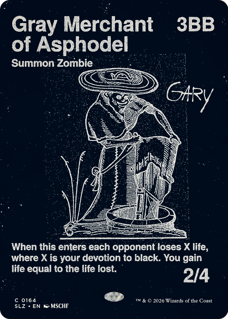 Gray Merchant of Asphodel (0164) [Secret Lair x MSCHF: The Zeta Set] | Cards and Coasters CA