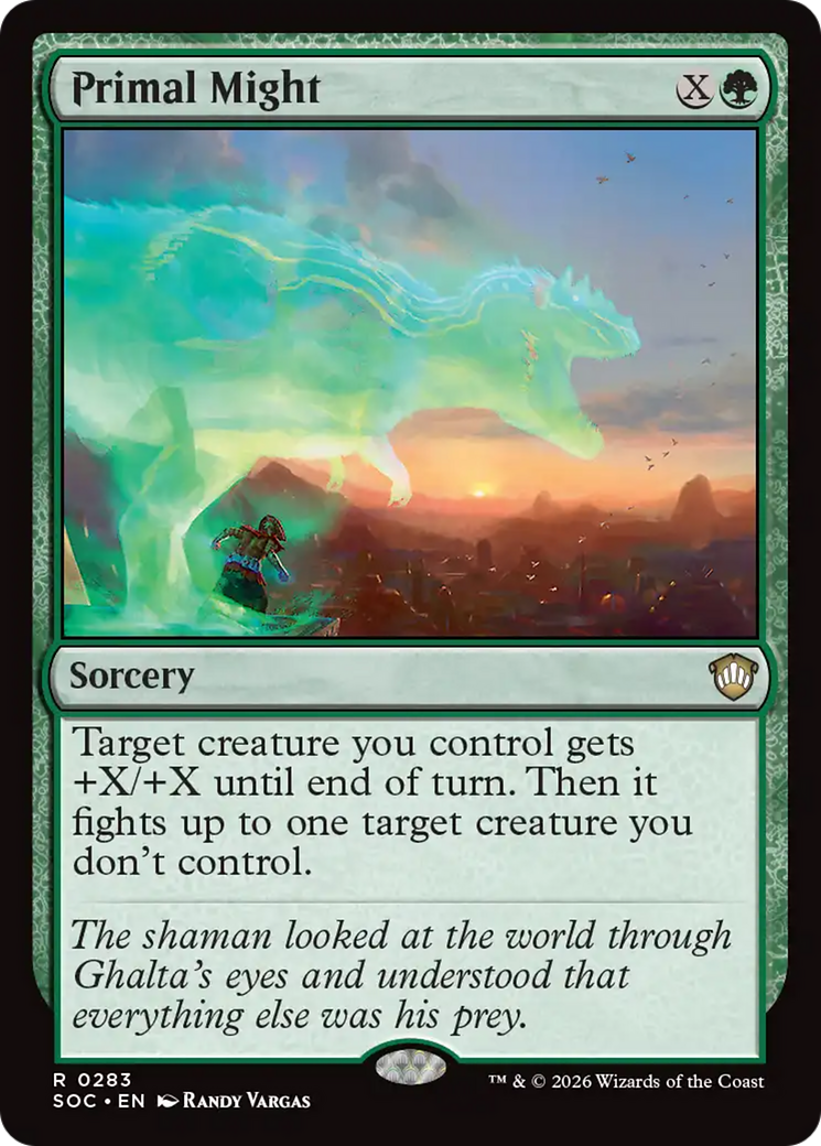 Primal Might [Secrets of Strixhaven Commander] | Cards and Coasters CA