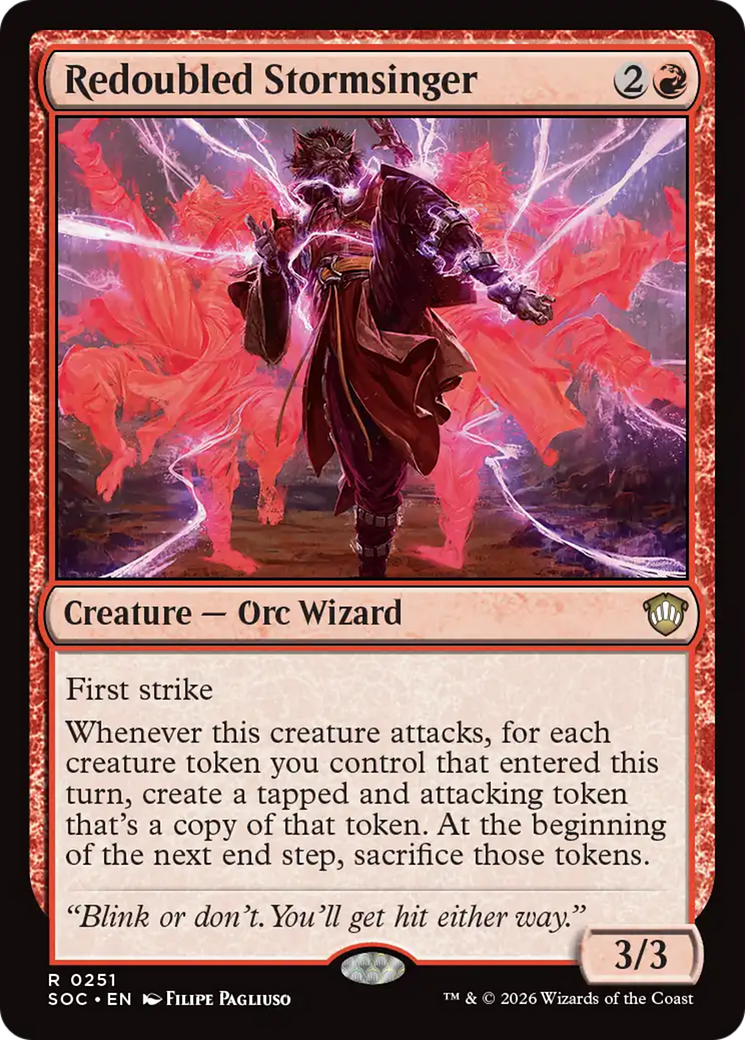 Redoubled Stormsinger [Secrets of Strixhaven Commander] | Cards and Coasters CA
