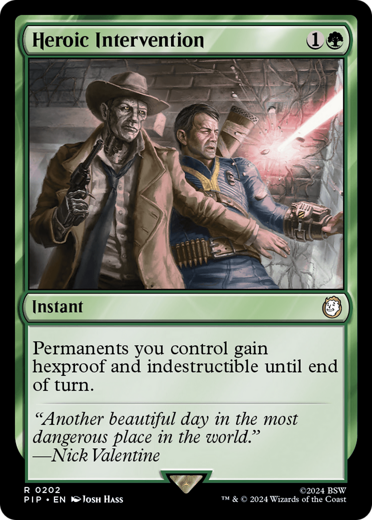 Heroic Intervention [Fallout] | Cards and Coasters CA