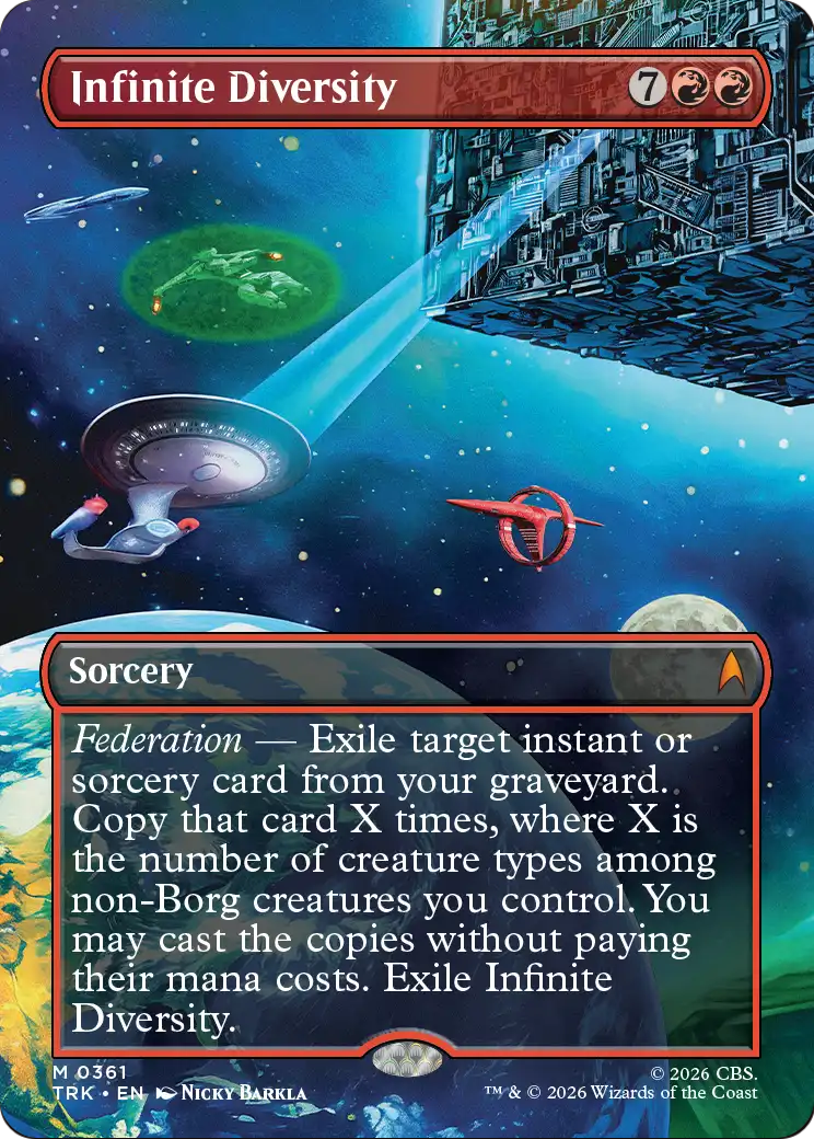 Infinite Diversity (Borderless) [Star Trek] | Cards and Coasters CA