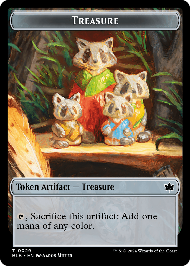 Rabbit // Treasure Double-Sided Token [Bloomburrow Tokens] | Cards and Coasters CA