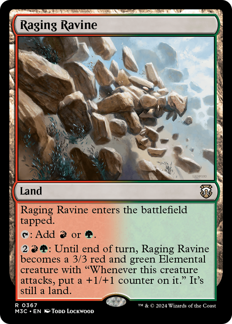 Raging Ravine (Ripple Foil) [Modern Horizons 3 Commander] | Cards and Coasters CA