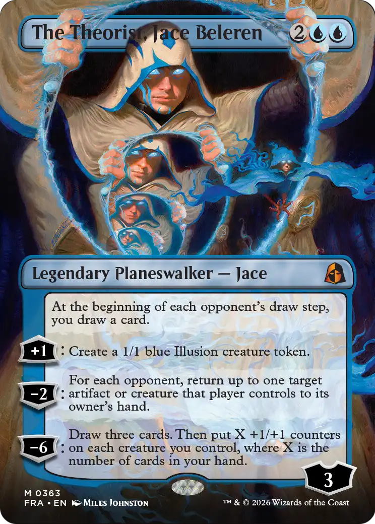 The Theorist, Jace Beleren (Borderless) (0363) [Reality Fracture] | Cards and Coasters CA