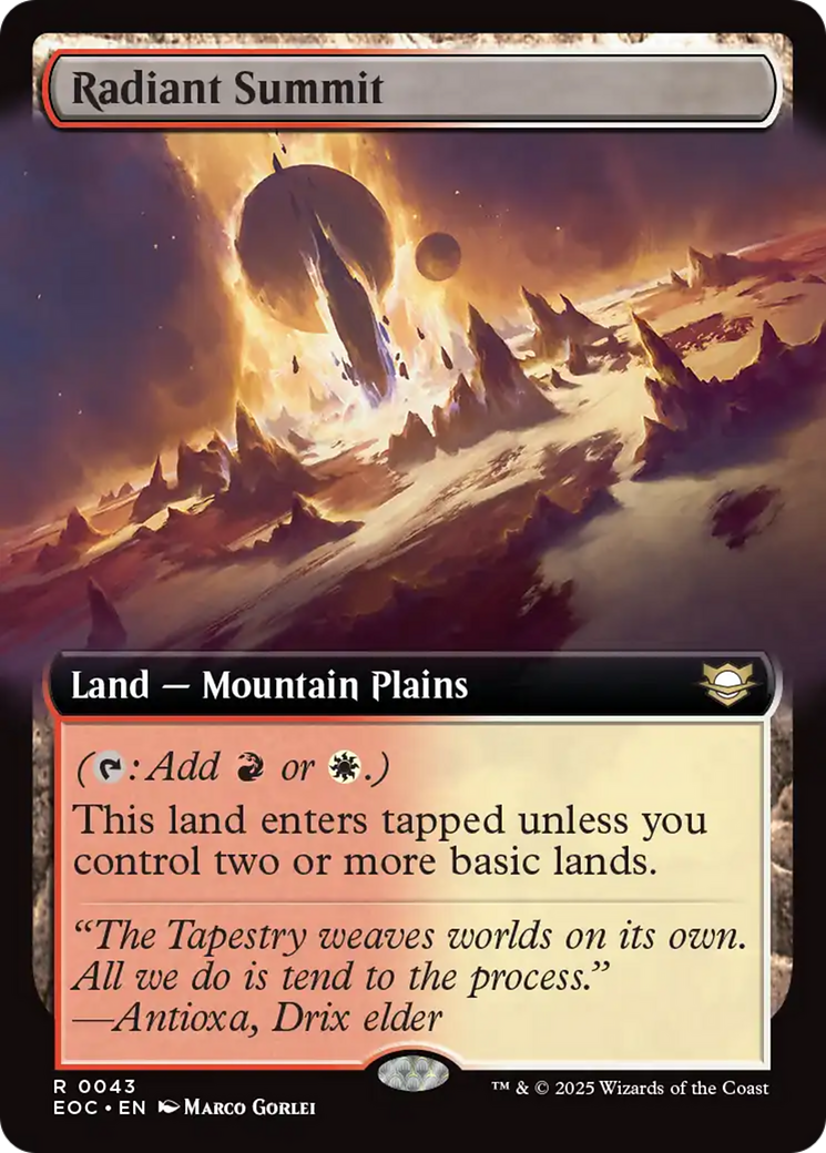 Radiant Summit (Extended Art) [Edge of Eternities Commander] | Cards and Coasters CA