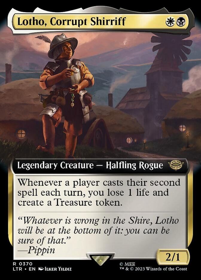 Lotho, Corrupt Shirriff (Extended Art) [The Lord of the Rings: Tales of Middle-Earth] | Cards and Coasters CA