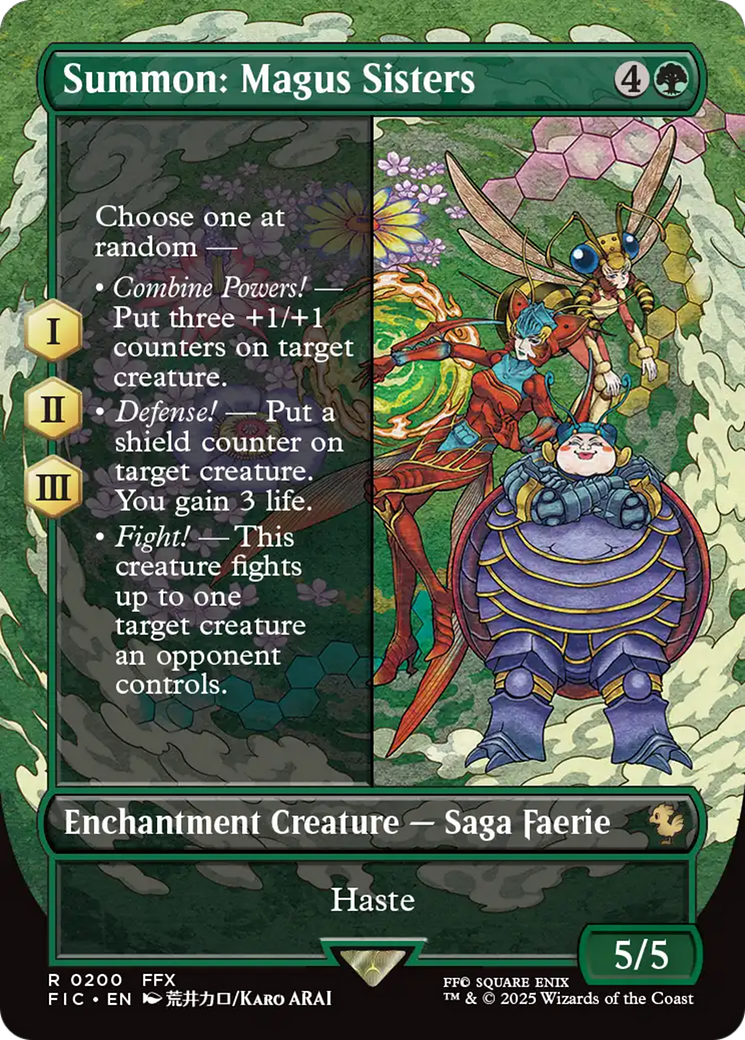 Summon: Magus Sisters (Borderless) [FINAL FANTASY Commander] | Cards and Coasters CA