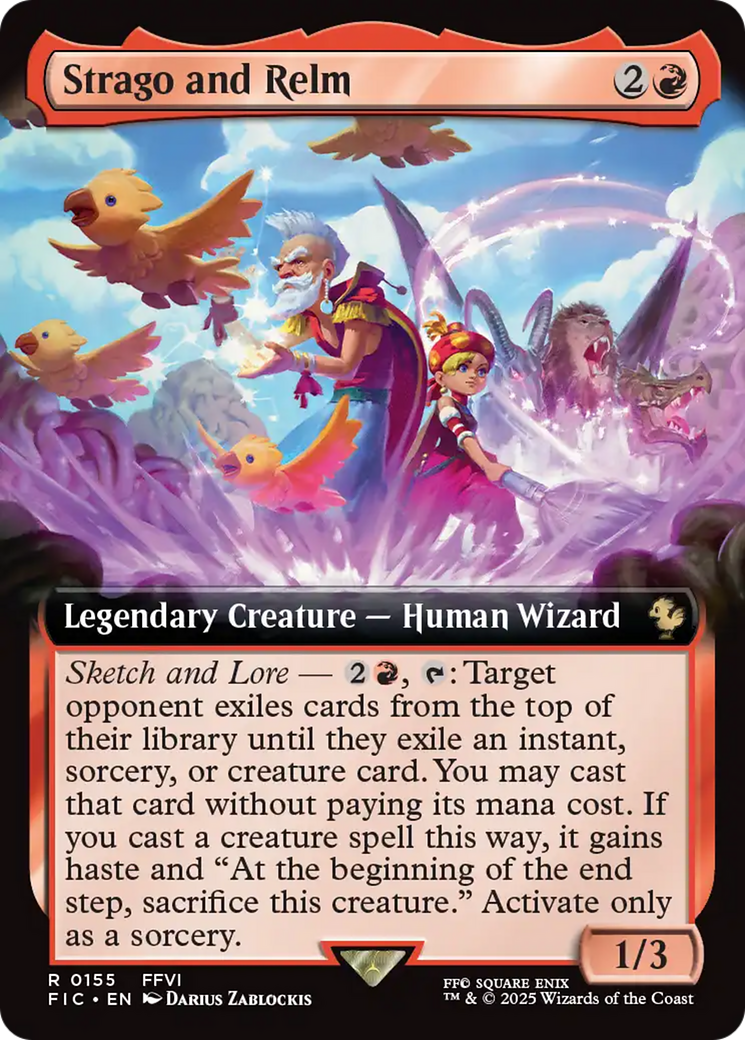 Strago and Relm (Extended Art) [FINAL FANTASY Commander] | Cards and Coasters CA