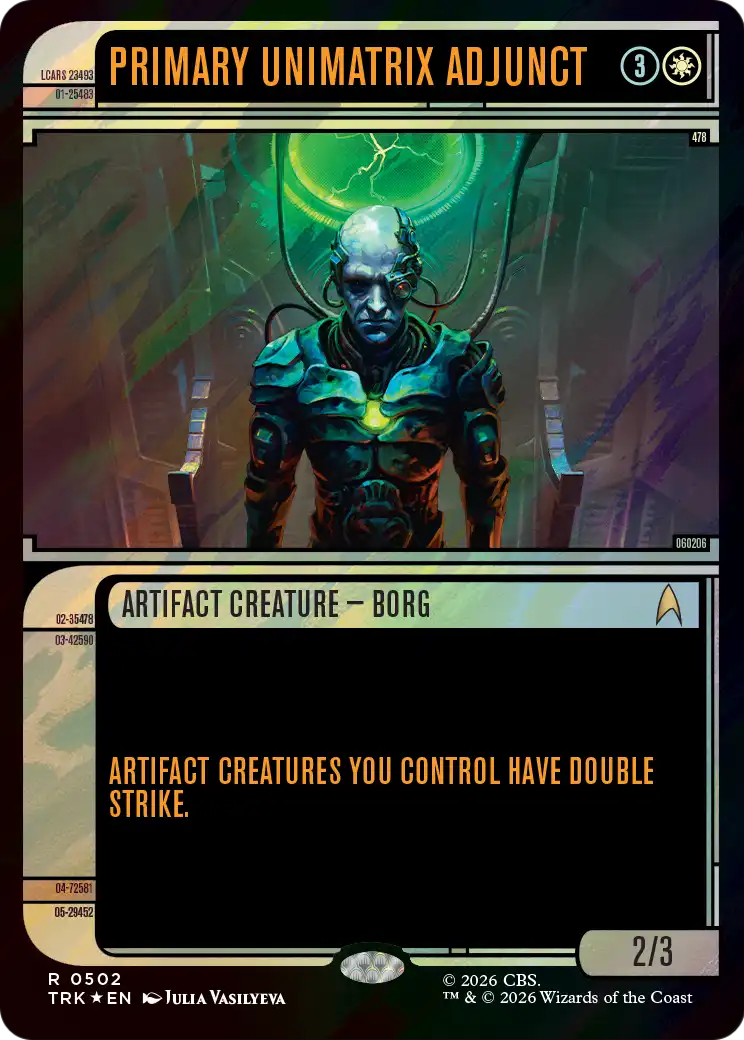 Primary Unimatrix Adjunct (Showcase) (Surge Foil) [Star Trek] | Cards and Coasters CA