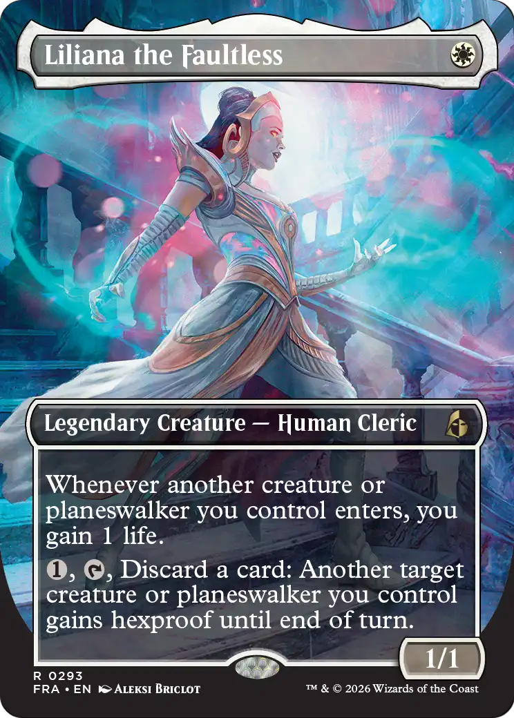Liliana the Faultless (Borderless) [Reality Fracture] | Cards and Coasters CA