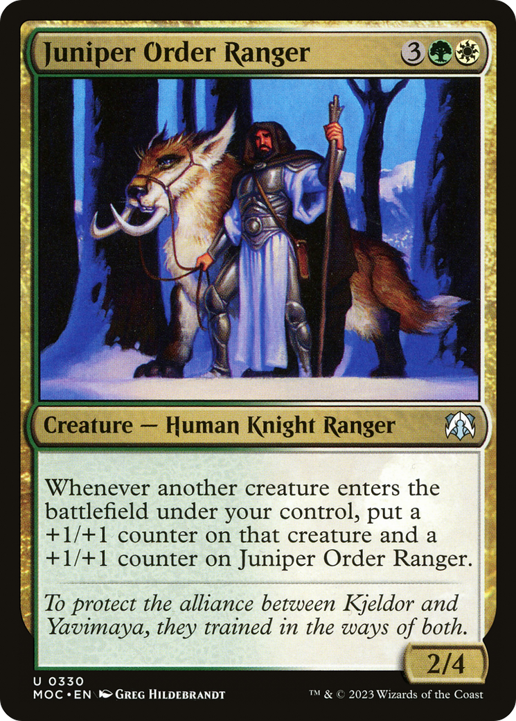 Juniper Order Ranger [March of the Machine Commander] | Cards and Coasters CA