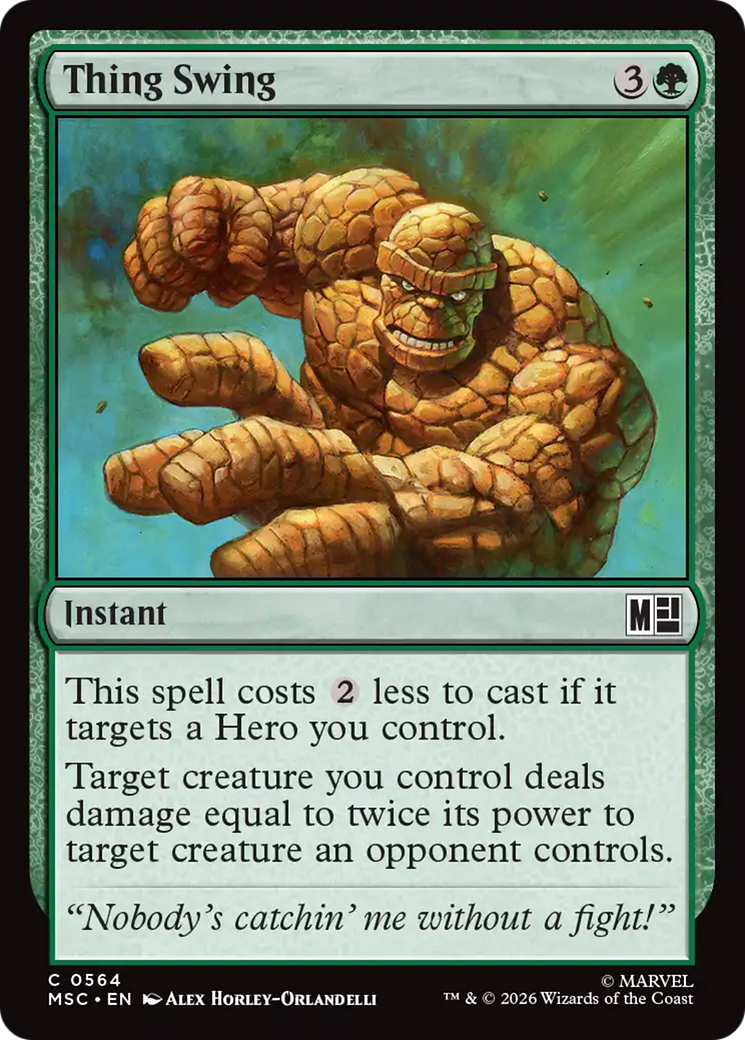 Thing Swing [Marvel Super Heroes Commander] | Cards and Coasters CA