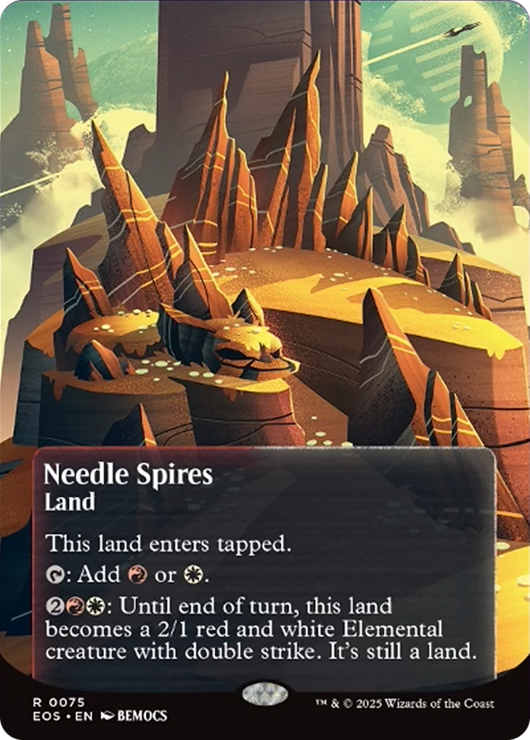 Needle Spires (0075) (Borderless) [Edge of Eternities: Stellar Sights] | Cards and Coasters CA