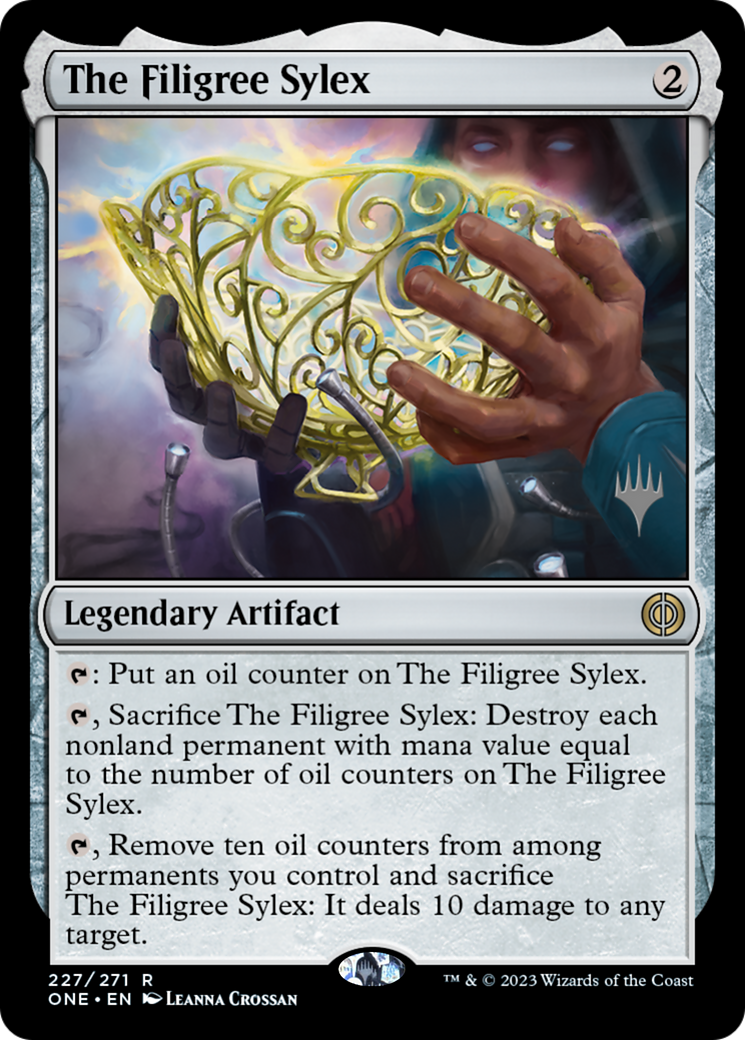 The Filigree Sylex (Promo Pack) [Phyrexia: All Will Be One Promos] | Cards and Coasters CA