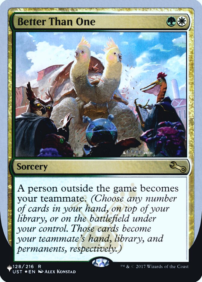 Better Than One (Unfinity Foil Edition) [The List] | Cards and Coasters CA