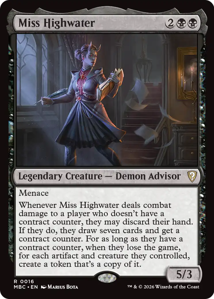 Miss Highwater [Mystery Booster: Commander Edition] | Cards and Coasters CA