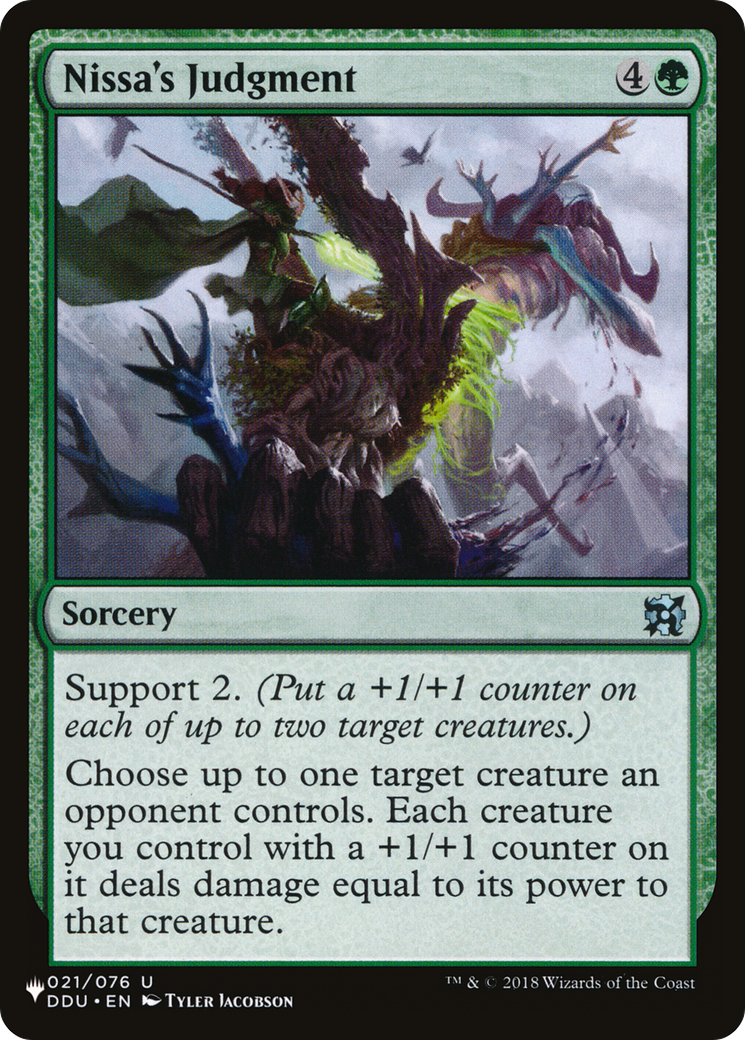 Nissa's Judgment [The List] | Cards and Coasters CA
