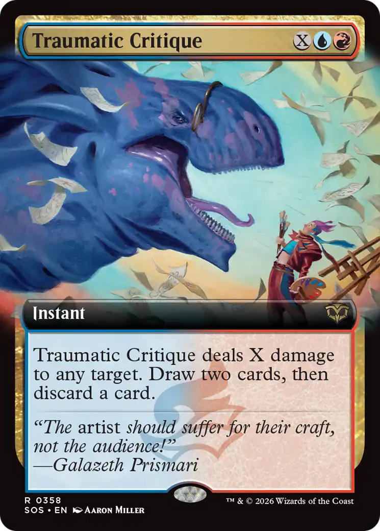 Traumatic Critique (Extended Art) [Secrets of Strixhaven] | Cards and Coasters CA