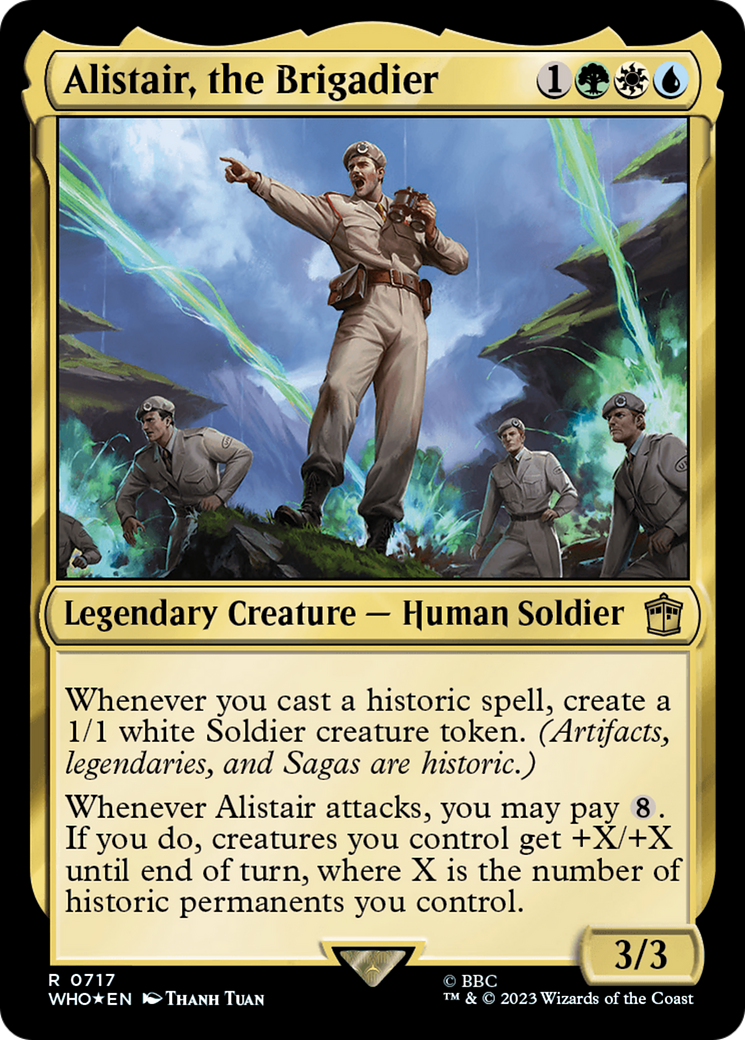 Alistair, the Brigadier (Surge Foil) [Doctor Who] | Cards and Coasters CA