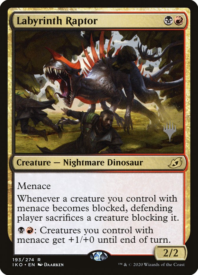 Labyrinth Raptor (Promo Pack) [Ikoria: Lair of Behemoths Promos] | Cards and Coasters CA