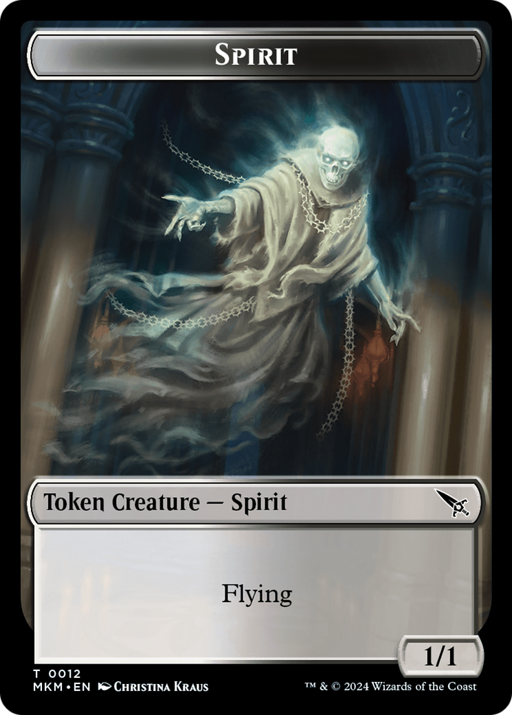 Thopter (0020) // Spirit Double-Sided Token [Murders at Karlov Manor Tokens] | Cards and Coasters CA