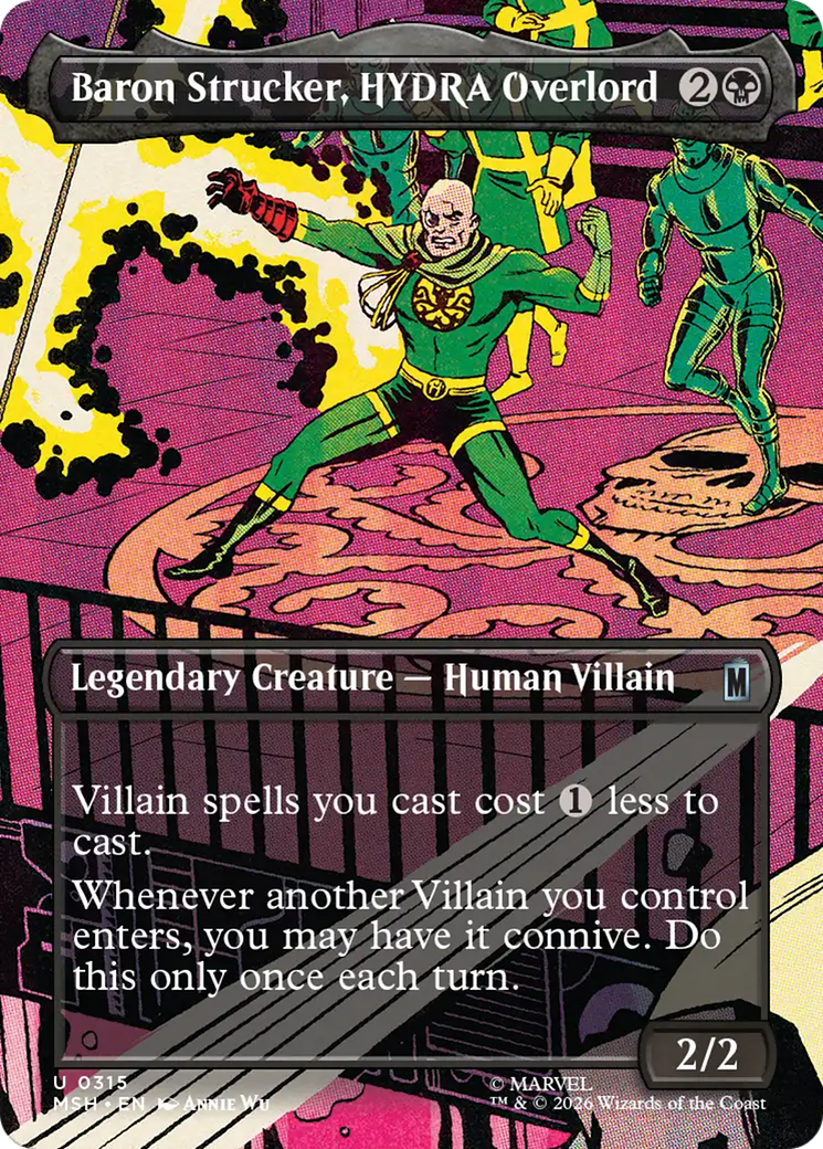 Baron Strucker, HYDRA Overlord (Borderless) (0315) [Marvel Super Heroes] | Cards and Coasters CA
