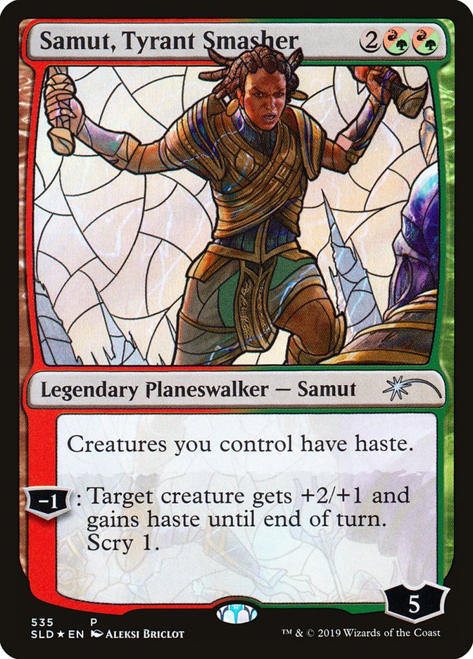 Samut, Tyrant Smasher (Stained Glass) [Secret Lair Drop Promos] | Cards and Coasters CA