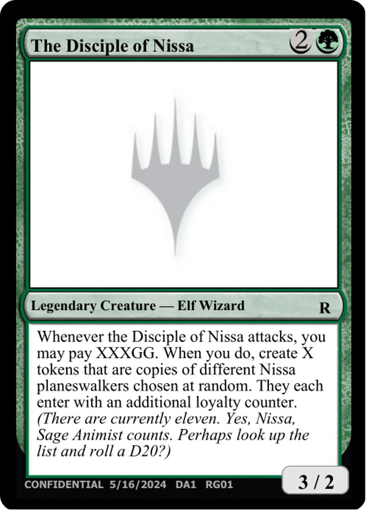 The Disciple of Nissa [Unknown Event] | Cards and Coasters CA