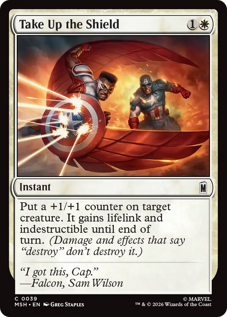Take Up the Shield [Marvel Super Heroes] | Cards and Coasters CA