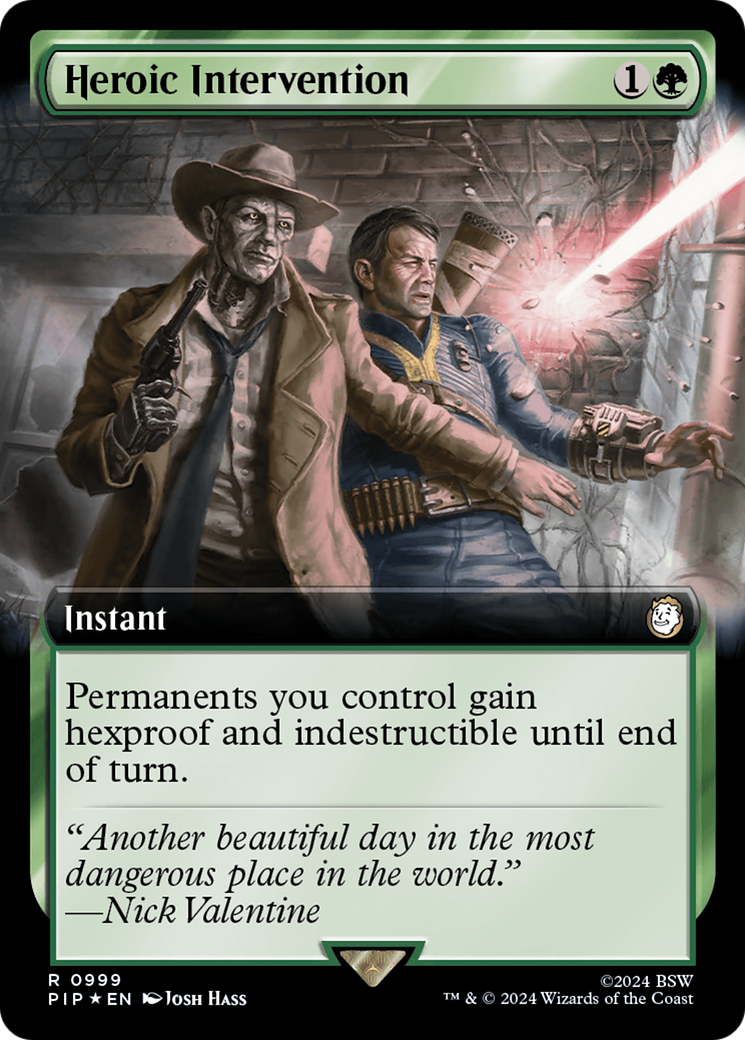 Heroic Intervention (Extended Art) (Surge Foil) [Fallout] | Cards and Coasters CA