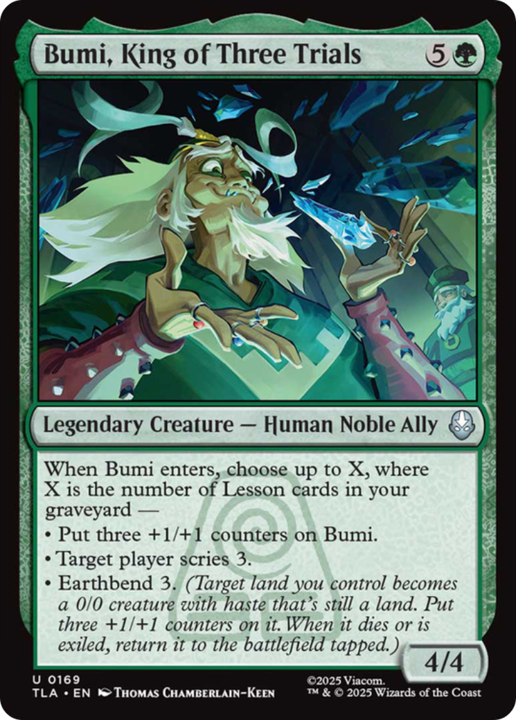 Bumi, King of Three Trials [Avatar: The Last Airbender] | Cards and Coasters CA