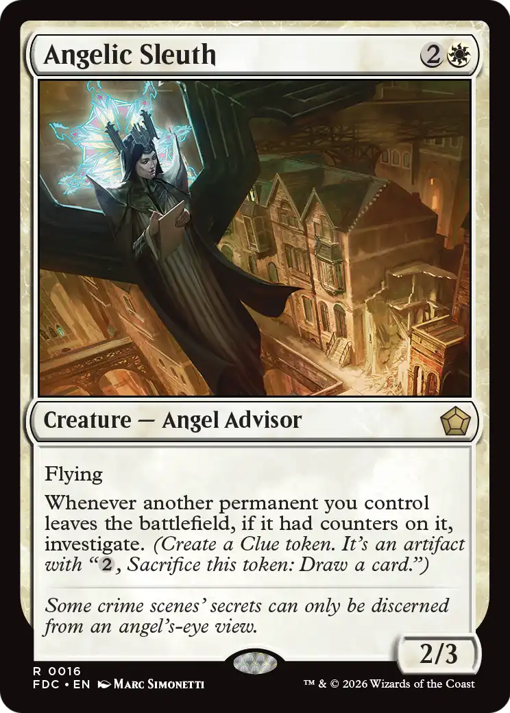Angelic Sleuth [Foundations Commander] | Cards and Coasters CA