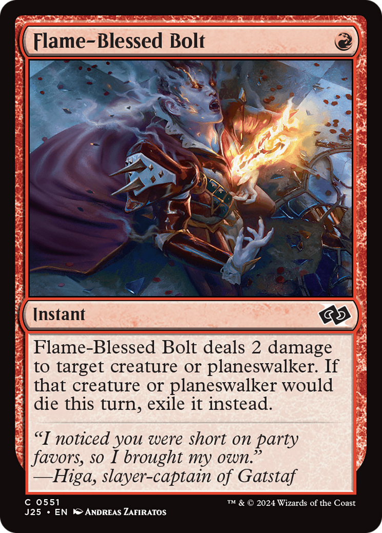 Flame-Blessed Bolt [Foundations Jumpstart] | Cards and Coasters CA