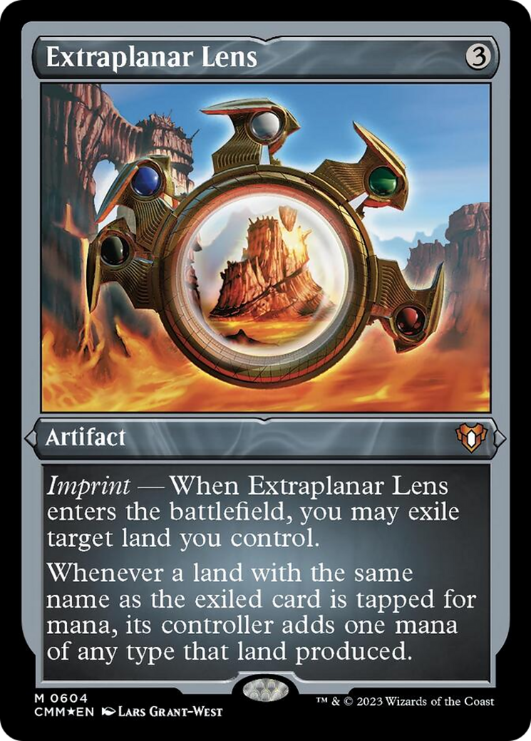 Extraplanar Lens (Foil Etched) [Commander Masters] | Cards and Coasters CA