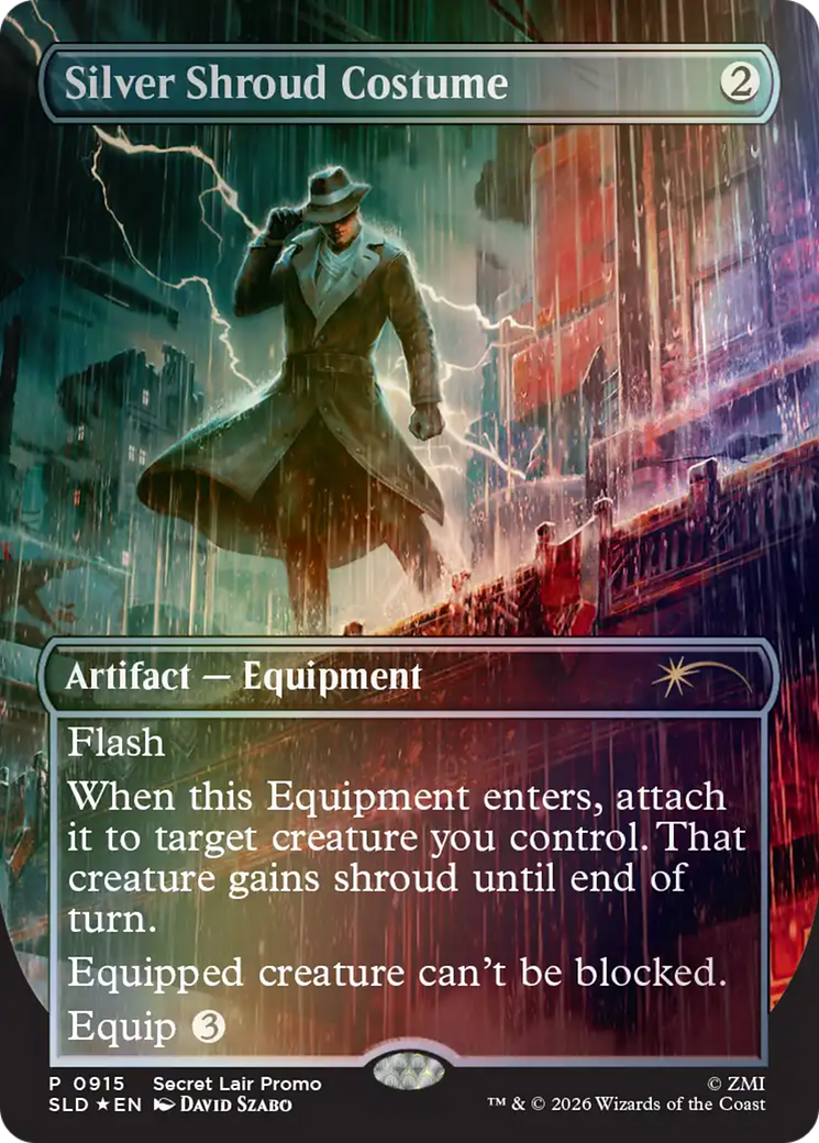 Silver Shroud Costume [Secret Lair Drop Series] | Cards and Coasters CA