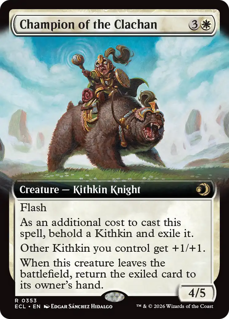 Champion of the Clachan (Extended Art) [Lorwyn Eclipsed] | Cards and Coasters CA