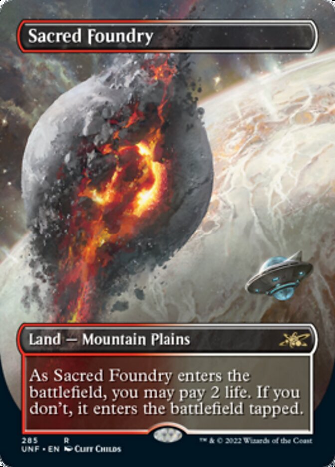 Sacred Foundry (Borderless) [Unfinity] | Cards and Coasters CA