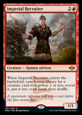 Imperial Recruiter (Foil Etched) [Modern Horizons 2] | Cards and Coasters CA