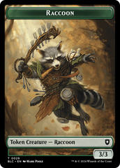 Rat // Raccoon Double-Sided Token [Bloomburrow Commander Tokens] | Cards and Coasters CA