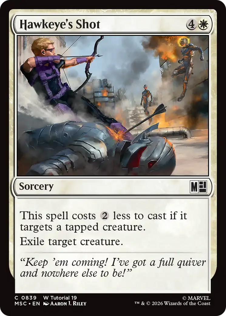 Hawkeye's Shot [Marvel Super Heroes Commander] | Cards and Coasters CA